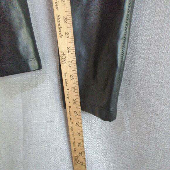 David Lerner X Evereve Faux Leather Pants Womens L Black Skinny‎ - Picture 8 of 11